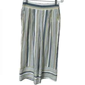 L’Atiste Wide Leg Lined Pants, Size Medium, Polyester Blend, Blue and‎ Yellow